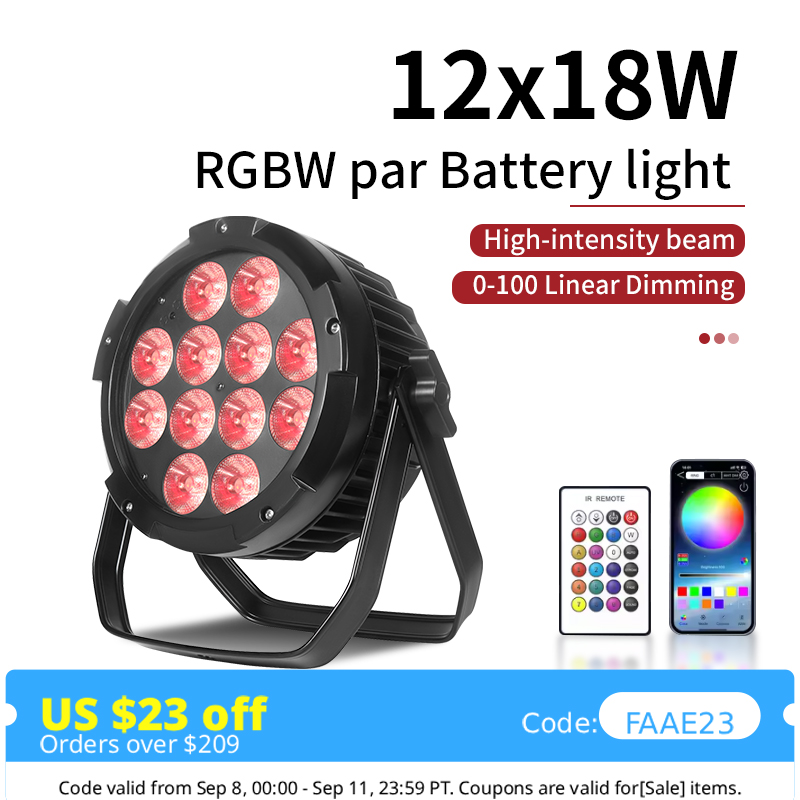 Outdoor Lighting On House - Wodoodporne IP65 12x18W 6w1 Akumulatorowe LED