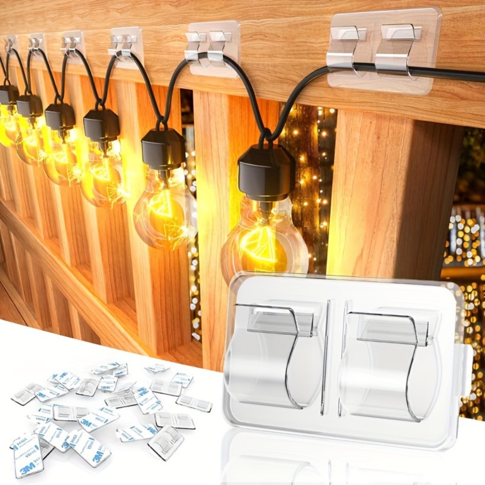 Outdoor Lighting Cable - 4/10 szt. Haczyków do lampek zewnętrznych