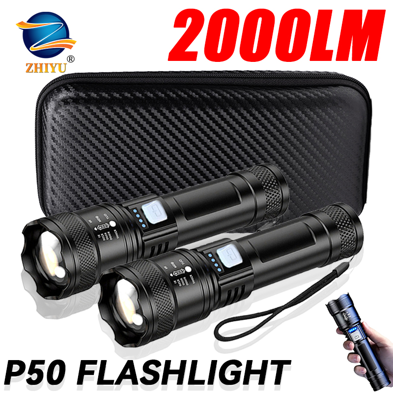 Outdoor Lighting Brands - Latarka taktyczna LED 2000LM, ładowana przez