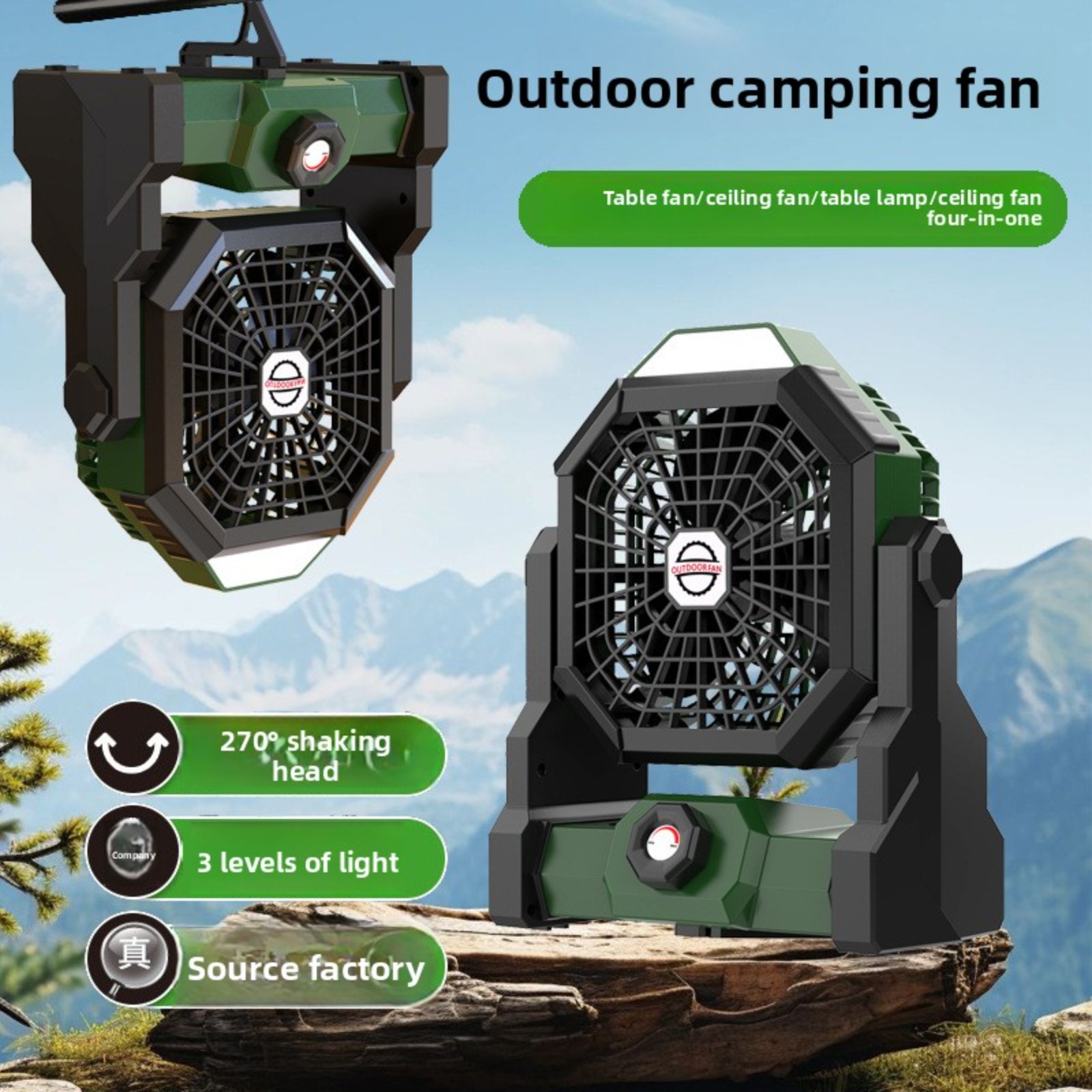 Przenośny wentylator kempingow – Outdoor Lighting Wireless recenzja i cena